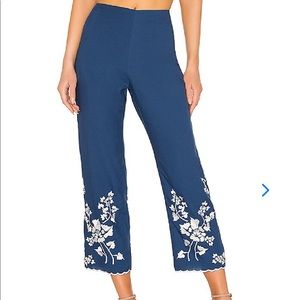 Lovers + Friends NWOT Sinead Embroidered Pants
